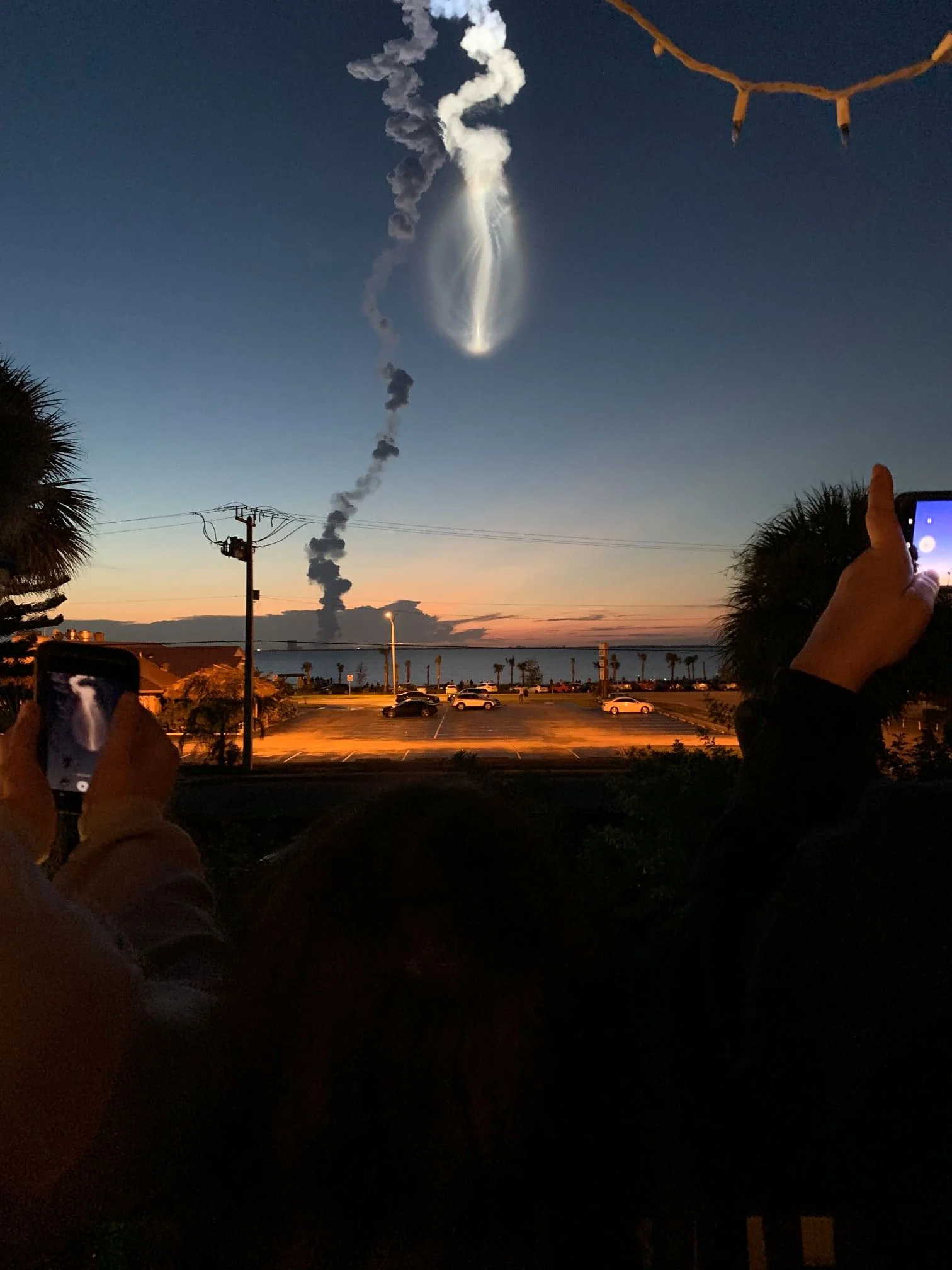 View of rocket launch from Casa Deck